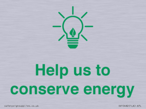 Help us to conserve energy 